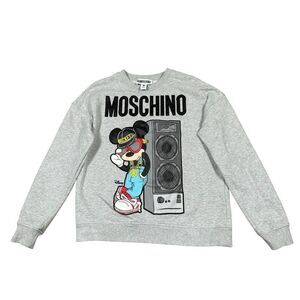Moschino Gray Graphic Mickey Sweatshirt